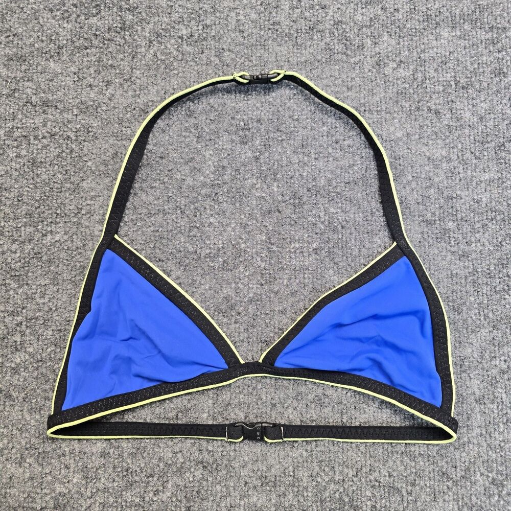 Vintage Ralph Lauren Sport 90s Bikini Top Blue Made In USA Women's Sz 6